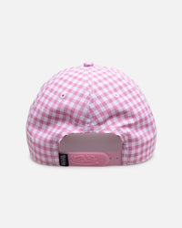 Von Dutch Distressed Plaid Dad Snapback Pink