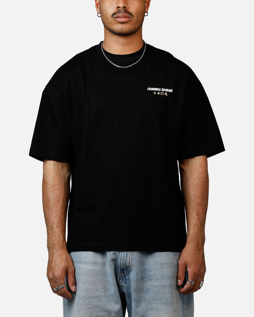 Criminal Damage Dragon Wave T-Shirt Black