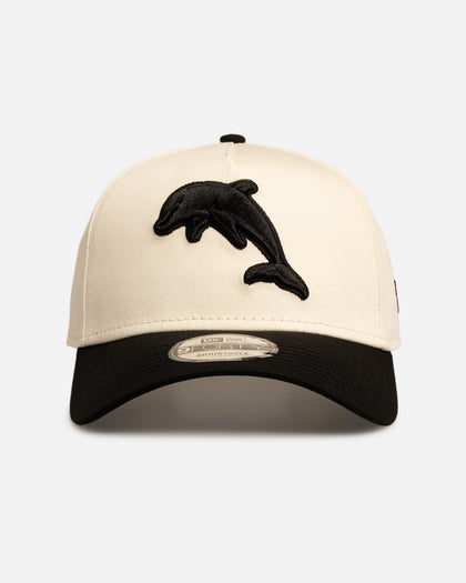New Era Dolphins 'Chrome Black' 9FORTY A-Frame Snapback White/Black