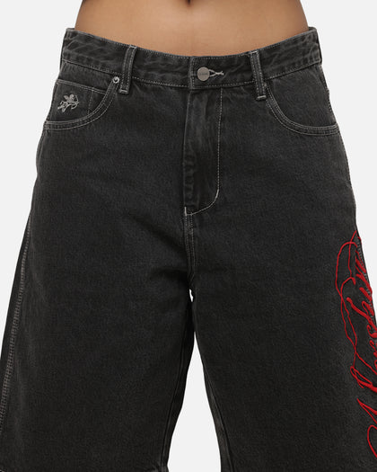Worship Scripted Big Dawg Jean Shorts Used Black