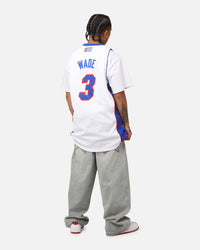 Mitchell & Ness Miami Heat Dwyane Wade #3 'Flags Collection' Jersey White