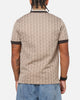 Lacoste Monogram Classic Fit Polo T-Shirt Crossiant/Cookie