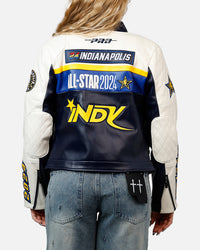 Pro Standard Women's NBA All-Stars Leather Jacket Eggshell/Midnight
