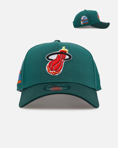New Era Miami Heat 'Citrus 2.0' 9FORTY A-Frame Snapback Dark Green/Orange