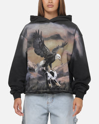Represent Chrome Flight Hoodie Stained Black