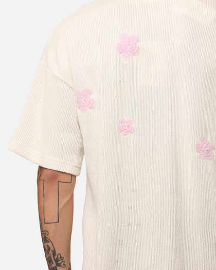 XXIII Crochet Flowers T-Shirt Off White