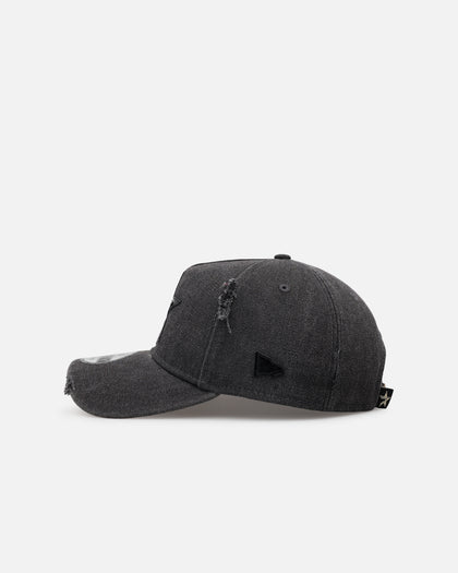 New Era Houston Astros 'Patent Leather' 9FORTY A-Frame Strapback Washed Black