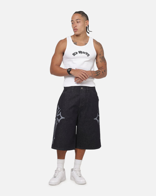 Ed Hardy Trinity Jorts Indigo