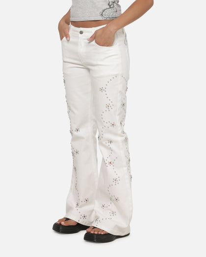 Ed Hardy Women's Jewelled Jeans White