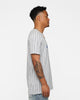 New Era Los Angeles Dodgers Pinstripe T-Shirt Grey