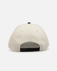 New Era Atlanta Braves 'Leather Visor' 9FORTY A-Frame Snapback Chrome White/Black