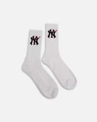 Pro Compression New York Yankees Heart Crew Sock White