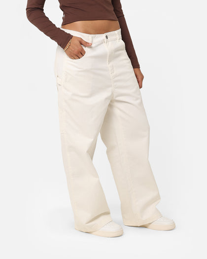Dickies Women's Stonewashed Cropped Cargo Pants Stonewash Cloud