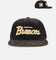 New Era Brisbane Broncos 'NRL Golfer Washed Black' Pre-Curved Corduroy Golfer Snapback Washed Black
