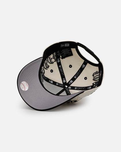 New Era Los Angeles Dodgers 'Gothic Script Two Tone' 9FORTY A-Frame Snapback Chrome/Black