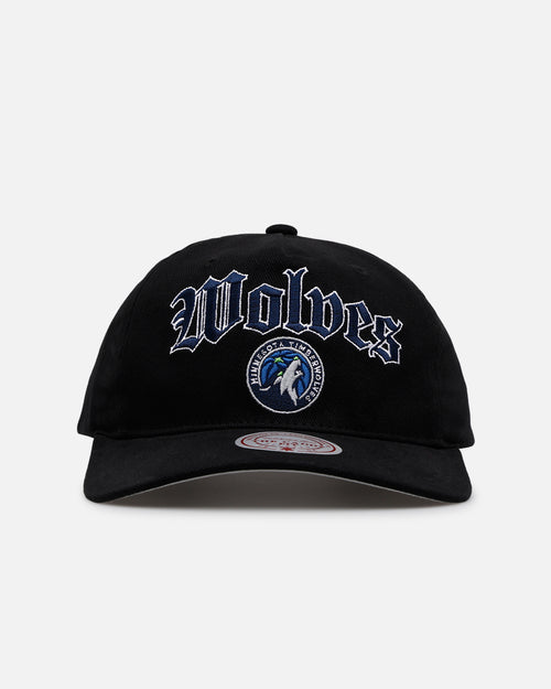 Mitchell & Ness Minnesota Timberwolves 'Old English' Caddy Fit Snapback Black