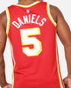 Nike Dyson Daniels Atlanta Hawks #5 Icon Edition Nike Dri-FIT NBA Swingman Jersey University Red
