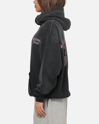 Represent Duality Hoodie Washed Black
