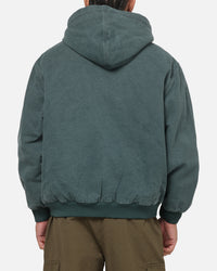 Carre Sherpa Lined Hoodie Forest Green