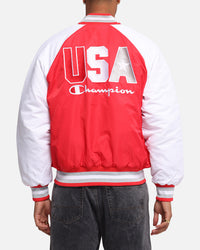 Champion Rebel USA Letterman Jacket Red Spark Csi