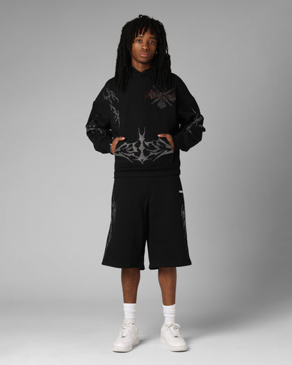 Loiter Opaque Rhinestone Premium Hoodie Black