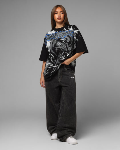 Loiter Airbrush Panther T-Shirt Black