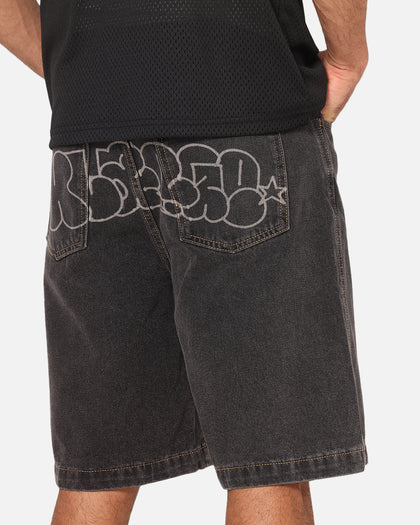 X-Large Bubble Bull Denim 91 Shorts Washed Black