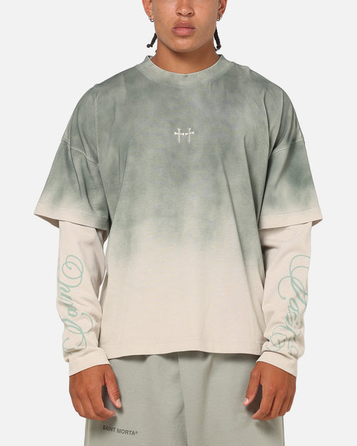 Saint Morta Divine Regiment Long Sleeve T-Shirt Green/Off White