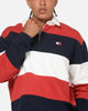 Tommy Jeans Relaxed Badge Stripe Rugby Shirt Navy