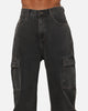 X-Large Baggy Cargo Bull Denim 91 Pants Black