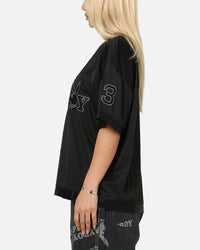 Playboy Boxy Football Jersey Black
