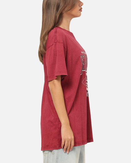 Bleacher Athletic Manly Warringah Sea Eagles Adult Washed Team T-Shirt Maroon