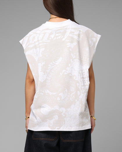 Loiter Sketch Book Muscle T-Shirt White