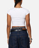 Ed Hardy Women's Distressed Logo Baby T-Shirt White