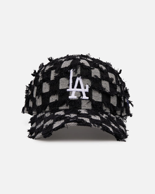 New Era Los Angeles Dodgers 'Frayed Checkerboard' 9FORTY A-Frame Snapback Black/Grey