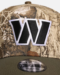 New Era Washington Commanders 'NFL Season Kick Off' 9FORTY A-Frame Snapback Realtree/Olive