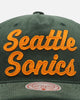 Mitchell & Ness Seattle Sonics Stack Script Corduroy Snapback Green