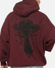 Ed Hardy Sacred Heart Hoodie Burgundy