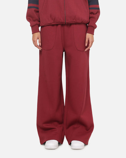 Carre Varsity Track Pants Burgundy