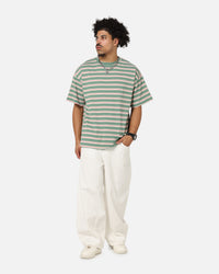 XXIII Standard Stripe T-Shirt Green/Pink