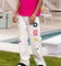 Loiter Patchwork Double Knee Pants Off White