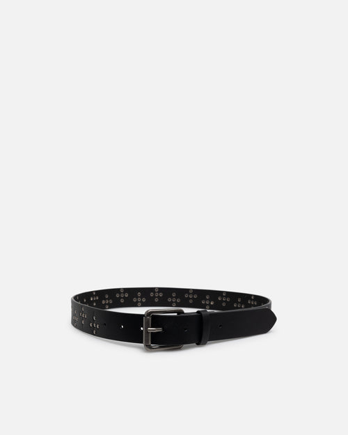 Saint Morta Dagger Leather Belt Black