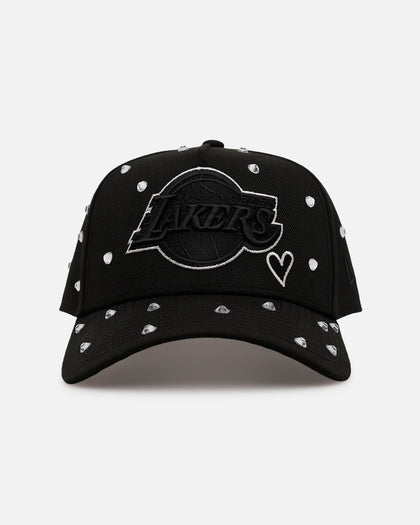New Era Los Angeles Lakers 'Black Satin Hearts' 9FORTY A-Frame Snapback Black