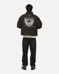 Mitchell & Ness Las Vegas Raiders Reversible Puffer Jacket Black