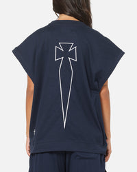 Saint Morta Athletc Cut Off Sweat T-Shirt Dark Royal
