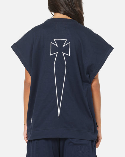 Saint Morta Athletc Cut Off Sweat T-Shirt Dark Royal