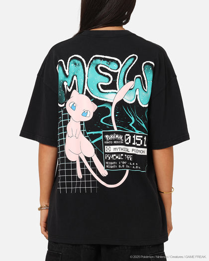 The Pokémon Collection By 73Studio Mew Vintage T-Shirt Off Black
