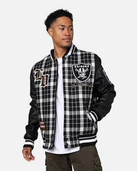 Pro Standard Las Vegas Raiders Pro Prep Plaid Jacket White/Black