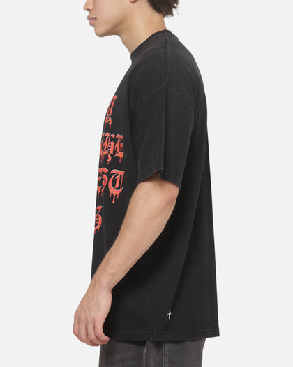 Saint Morta Cruel Beauty Boxy T-Shirt Washed Black