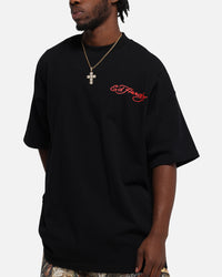Ed Hardy Oversized Panther T-Shirt Black